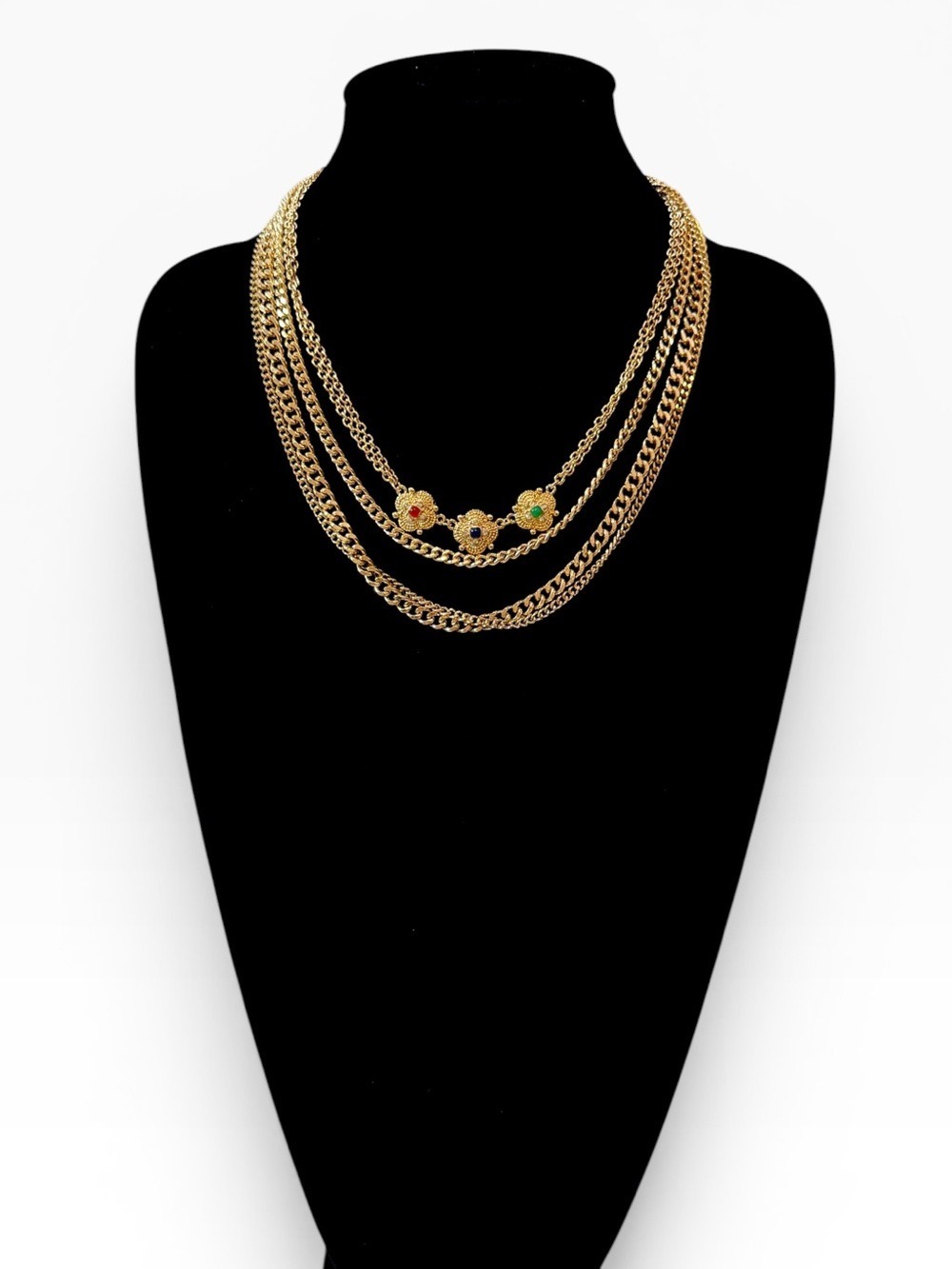 URBAN OUTFITTERS Gold Multi-Chain Statement Necklace | NEW